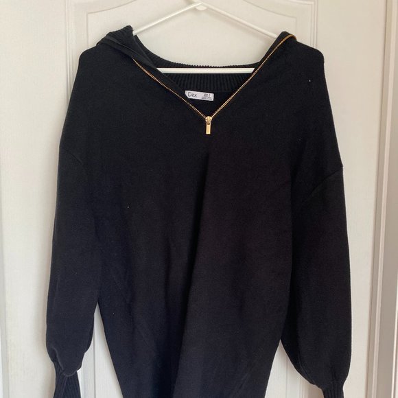 Dex Black Zipper Dress - Picture 1 of 3